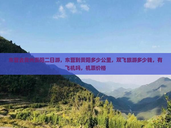 东营去贵州贵阳二日游