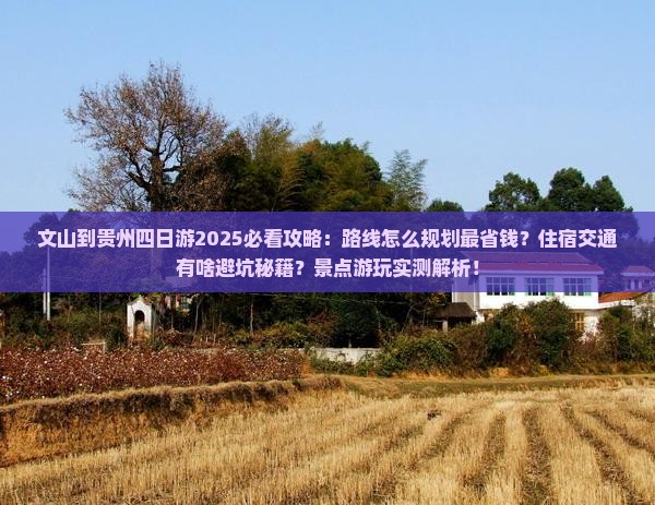 文山到贵州四日游