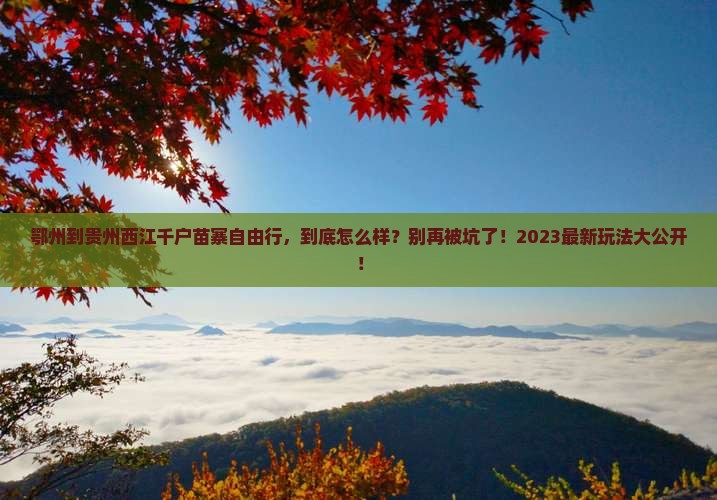 鄂州到贵州西江千户苗寨自由行