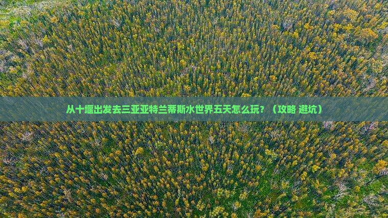 十堰前往三亚亚特兰蒂斯水世界五日游