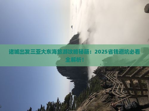 诸城出发三亚大东海旅游