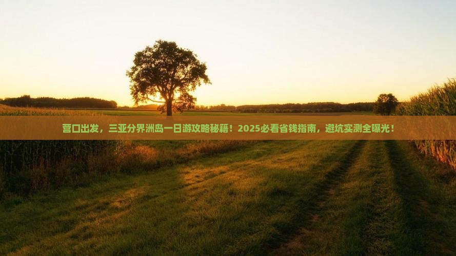营口前往三亚分界洲岛一日游