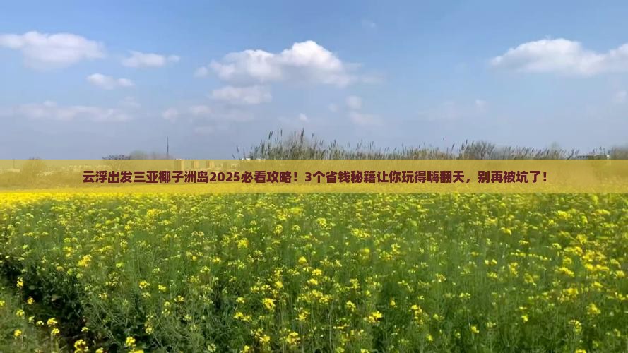 云浮出发三亚椰子洲岛旅行社