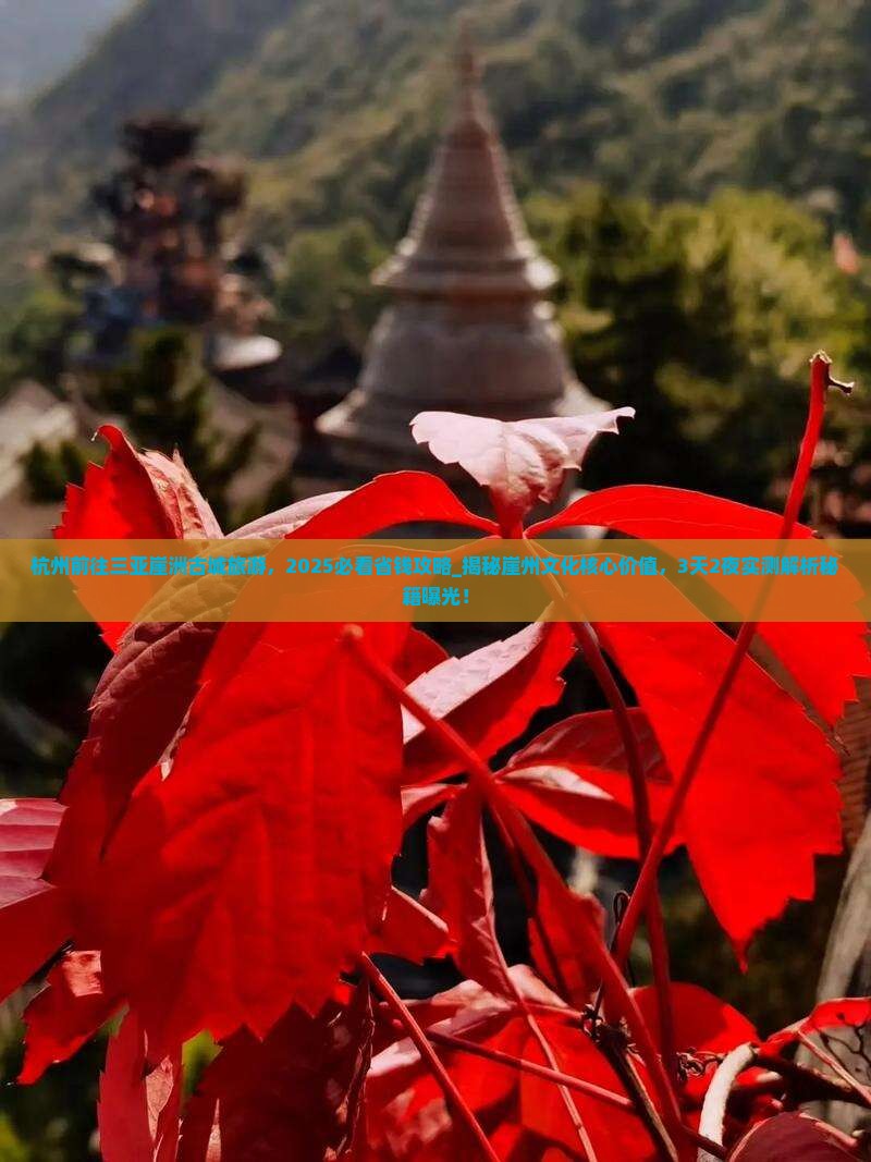 杭州前往三亚崖洲古城旅游