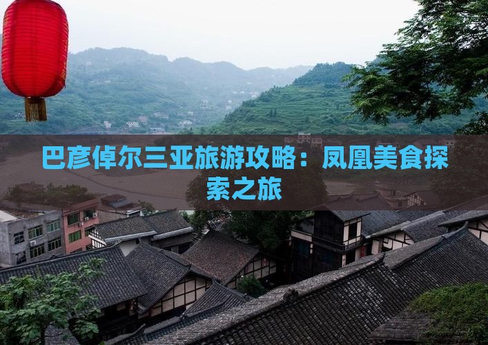 巴彦倬尔前往三亚凤凰岛旅游小吃