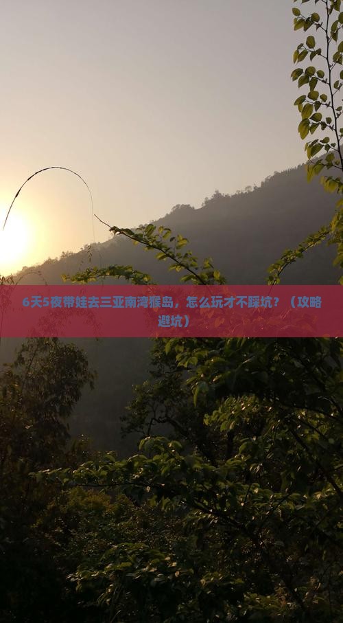 荆门前往三亚南湾猴岛六日游
