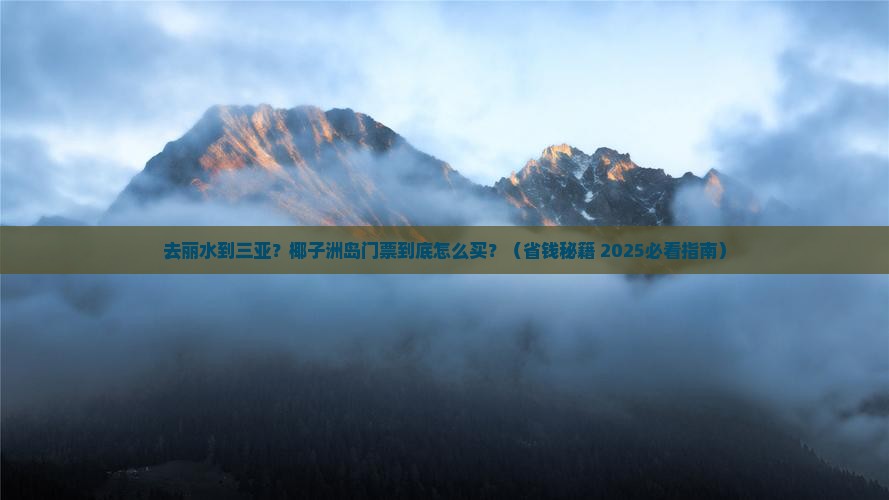 丽水去三亚椰子洲岛门票