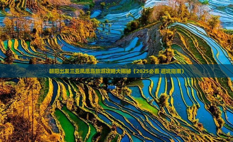 朝阳出发三亚凤凰岛哪里玩