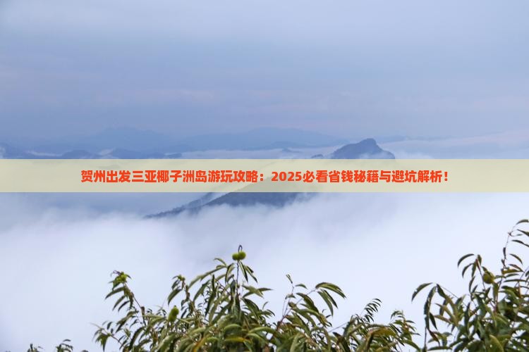 贺州出发三亚椰子洲岛哪里玩