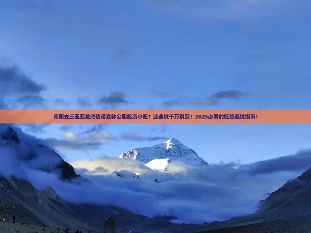 南阳去三亚亚龙湾热带森林公园旅游小吃