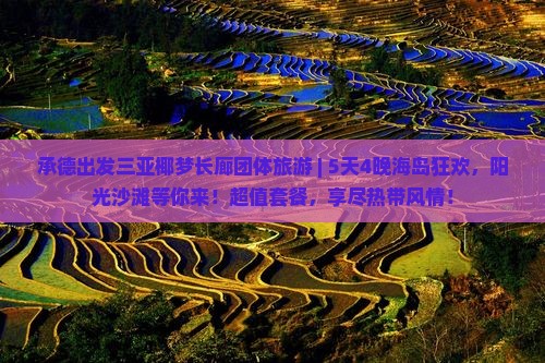承德出发三亚椰梦长廊团体旅游