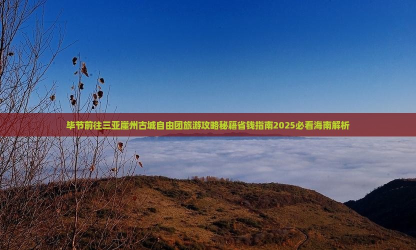 毕节前往三亚崖洲古城自由团