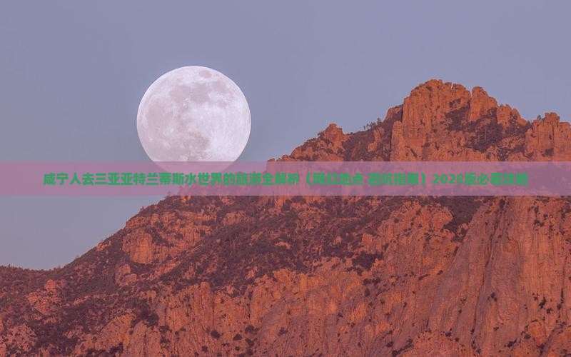 咸宁出发三亚亚特兰蒂斯水世界旅游网红地点