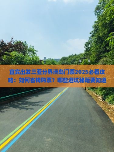 宜宾出发三亚分界洲岛门票
