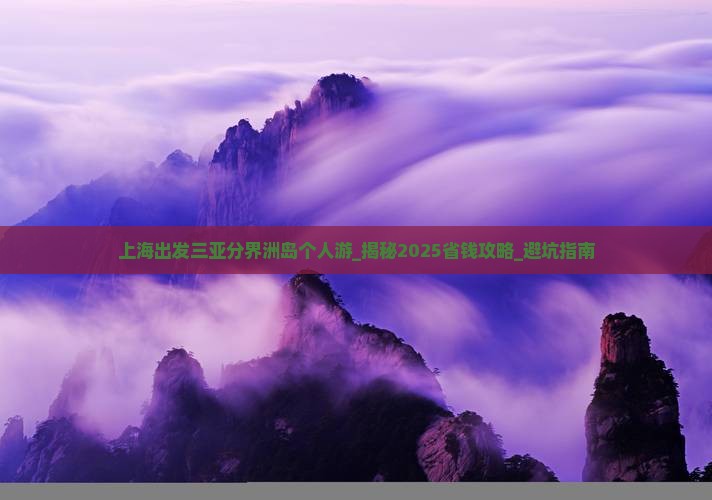 上海出发三亚分界洲岛个人游