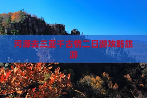河源去三亚千古情二日游