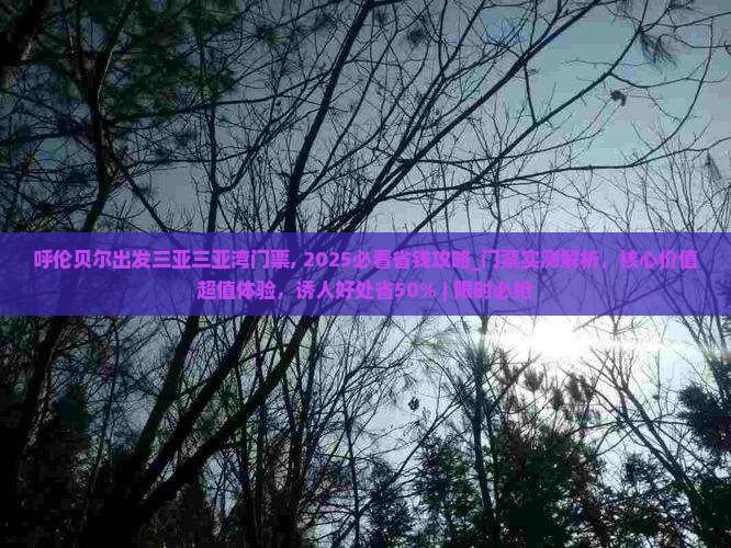 呼伦贝尔出发三亚三亚湾门票