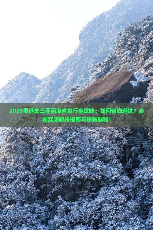 贵港去三亚后海自由行