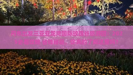 丹东出发三亚亚龙湾国际玫瑰谷大型旅游团