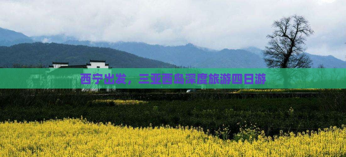 西宁去三亚西岛四日游