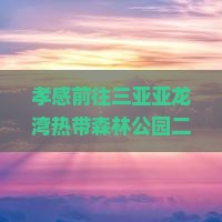 孝感前往三亚亚龙湾热带森林公园二日游
