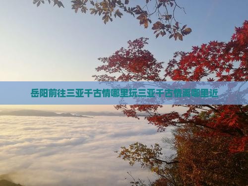 岳阳前往三亚千古情哪里玩