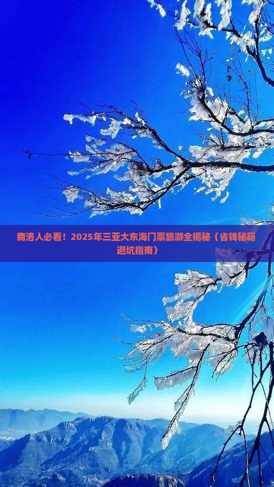 商洛前往三亚大东海门票