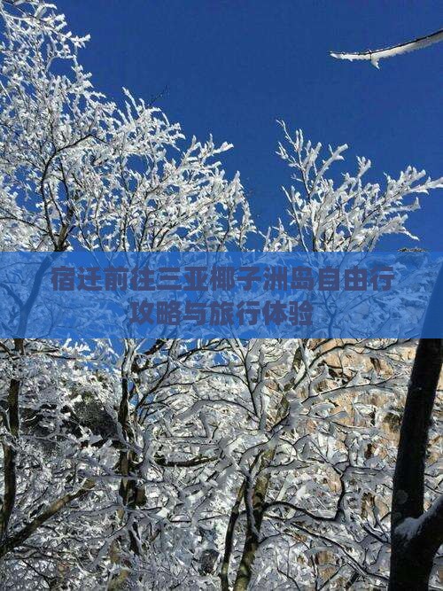 宿迁前往三亚椰子洲岛自由行