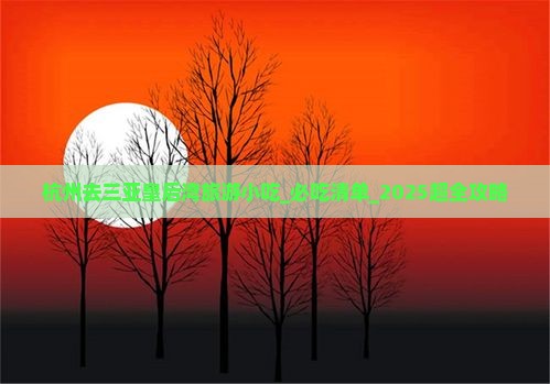 杭州去三亚皇后湾旅游小吃