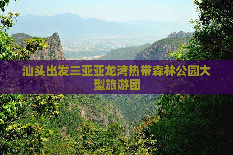 汕头出发三亚亚龙湾热带森林公园大型旅游团