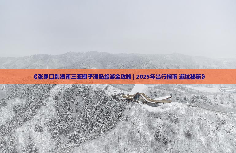 张家口前往三亚椰子洲岛二日游