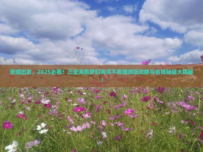 安顺去三亚海昌梦幻海洋不夜城必玩地