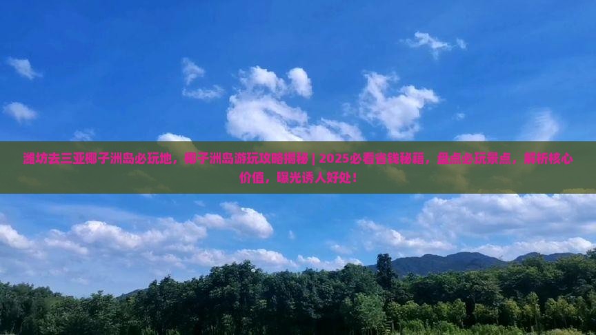 潍坊去三亚椰子洲岛必玩地