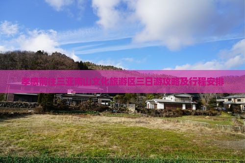 孝感前往三亚南山文化旅游区三日游