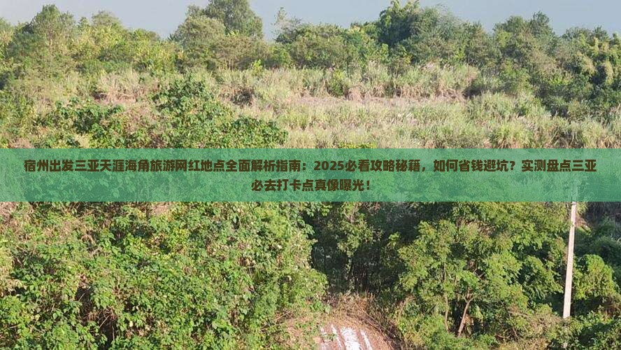 宿州出发三亚天涯海角旅游网红地点