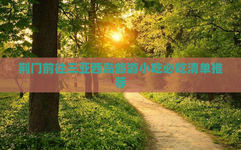 荆门前往三亚西岛旅游小吃