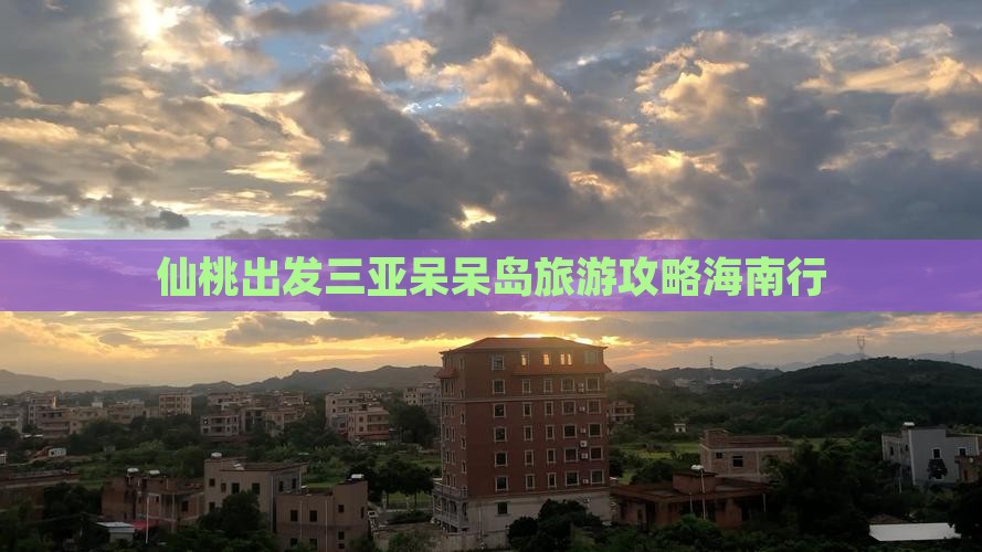 仙桃去三亚呆呆岛旅行社