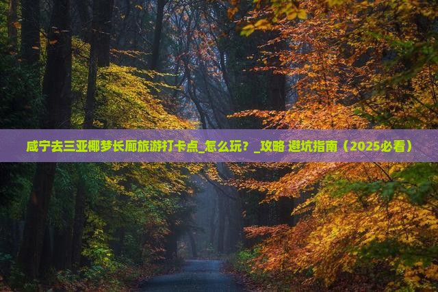 咸宁去三亚椰梦长廊旅游打卡点