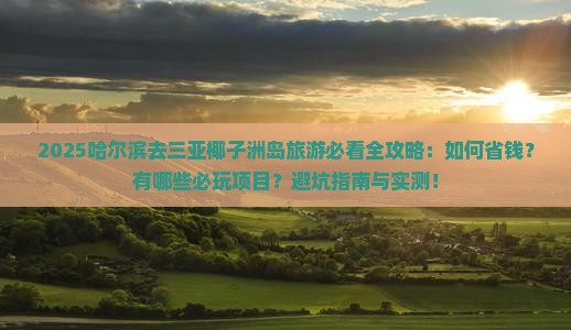 哈尔滨去三亚椰子洲岛旅游