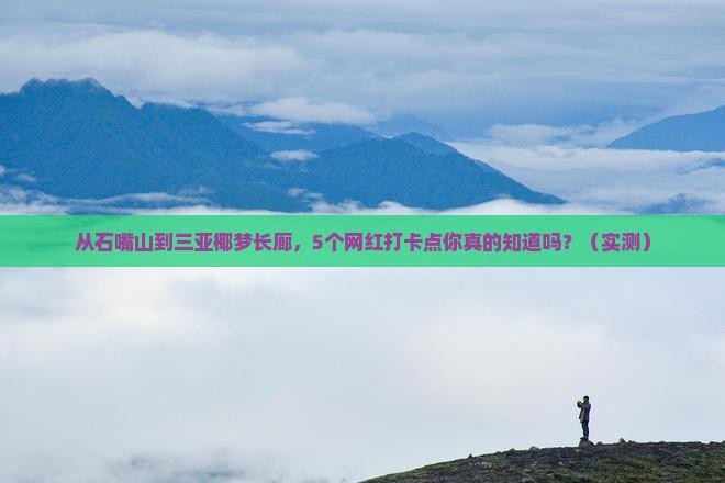 石嘴山去三亚椰梦长廊旅游网红地点