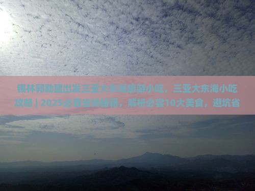 锡林郭勒盟出发三亚大东海旅游小吃