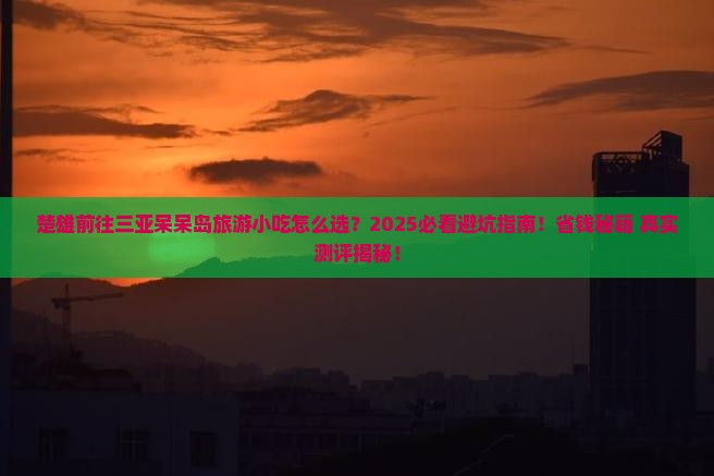 楚雄前往三亚呆呆岛旅游小吃