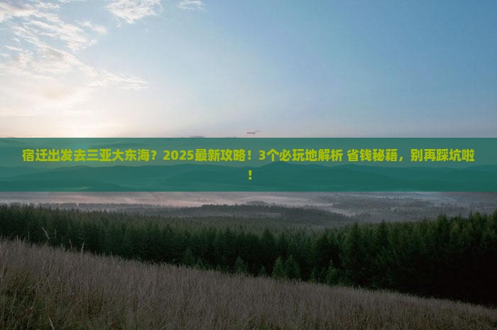 宿迁出发三亚大东海必玩地