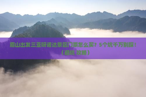 眉山出发三亚呀诺达景区门票