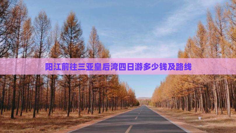 阳江前往三亚皇后湾四日游