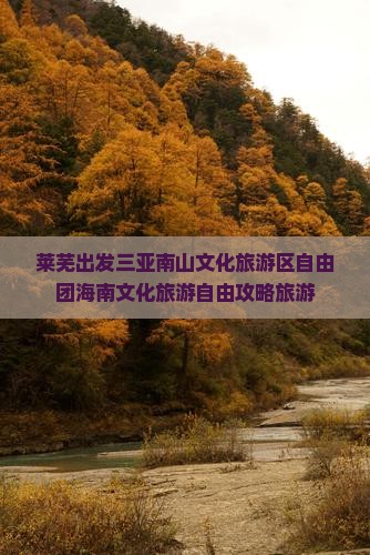 莱芜出发三亚南山文化旅游区自由团