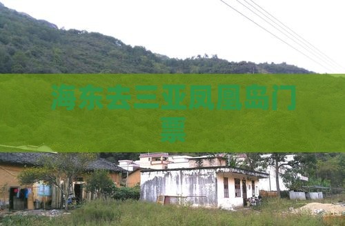 海东去三亚凤凰岛门票