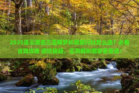 连云港去三亚椰梦长廊旅行社