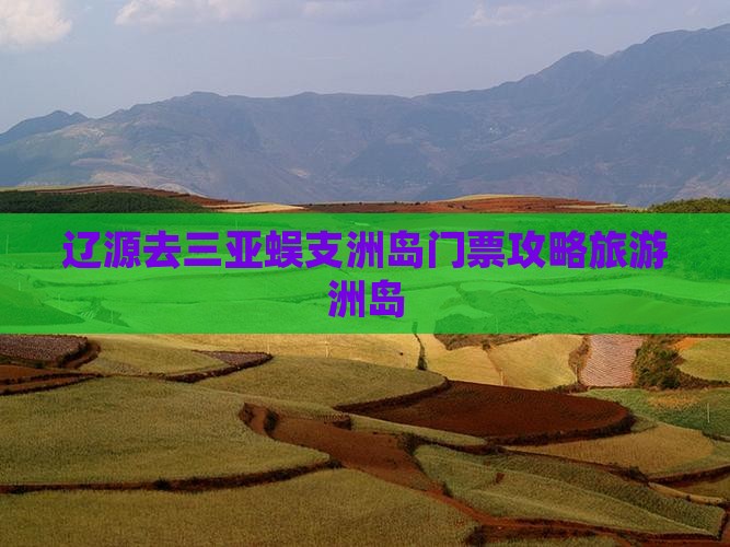 辽源去三亚蜈支洲岛门票