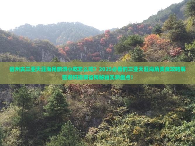 宿州去三亚天涯海角旅游小吃
